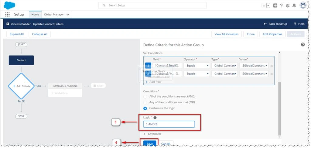 Working With Salesforce Process Builder