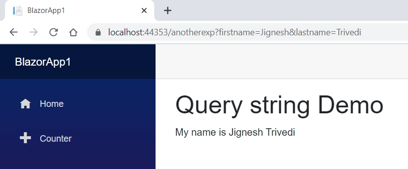 Working With Query String (Or Query Parameter) In Blazor