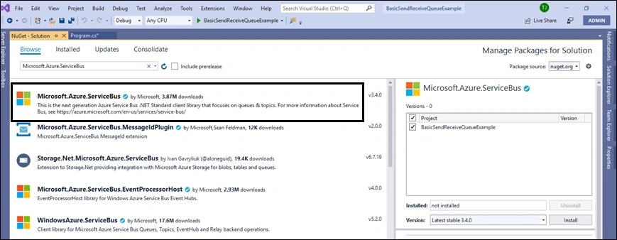 ​Working With Queue - Azure Service Bus