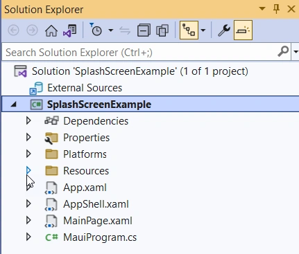 Splash Screen Example