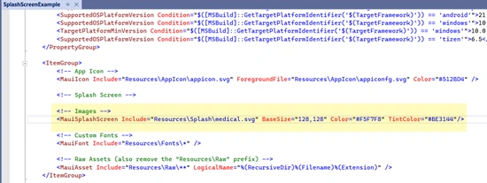 Code example