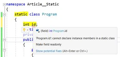 Static In C#