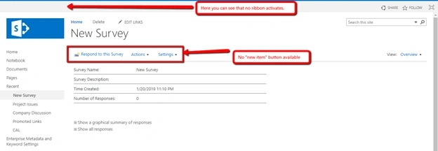Working with Survey List in SharePoint