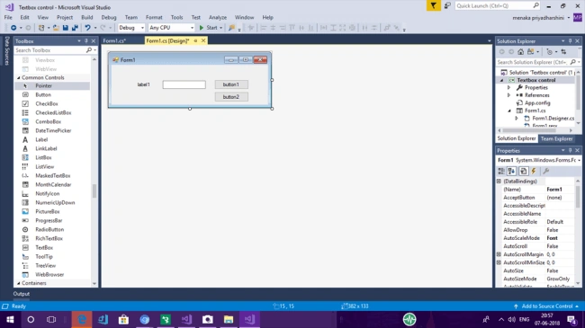 Using TextBox In Windows Forms