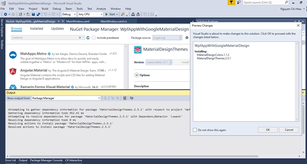 WPF Application With Google's Material Design