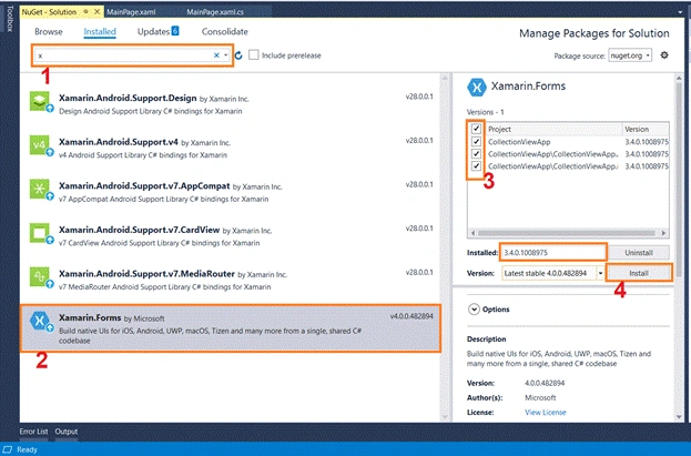 Xamarin Forms 4.0
