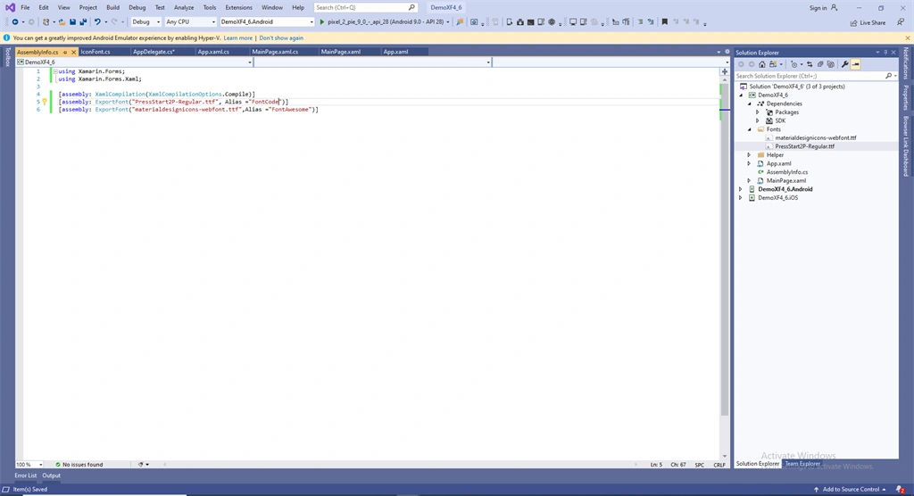 Xamarin Forms 4.6