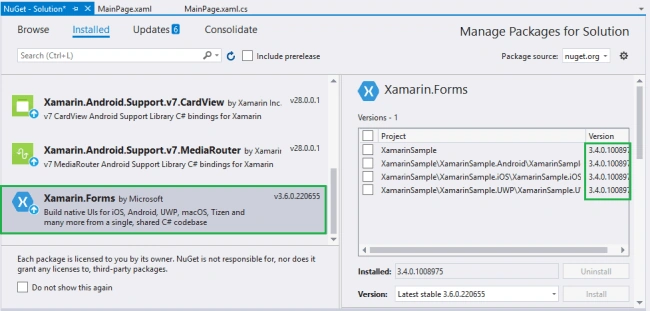 Xamarin.Forms - Add Android Project in Existing Project