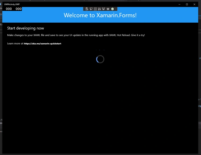 Xamarin Forms Circular Activity Indicator For UWP