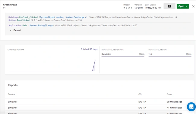 Xamarin.Forms - Crashes in Visual Studio App Center