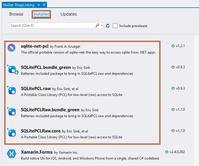 NuGet packages