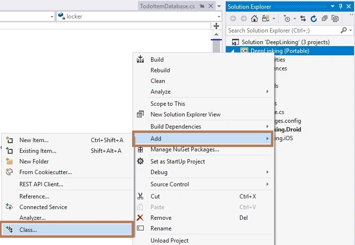 Solution Explorer