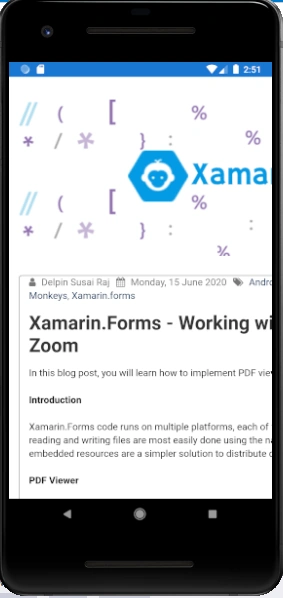 Xamarin.Forms - Enable Default Zooming In Webview