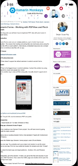 Xamarin.Forms - Enable Default Zooming In Webview