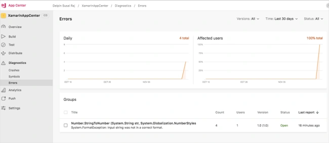 Xamarin.Forms - Errors in Visual Studio App Center