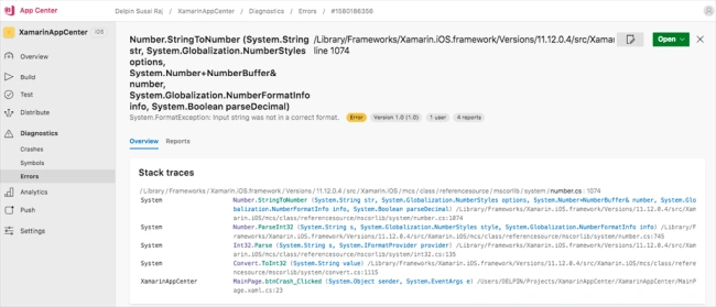 Xamarin.Forms - Errors in Visual Studio App Center