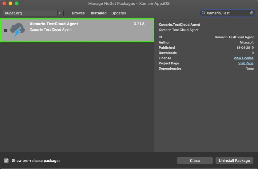 Xamarin.Forms - UI Test