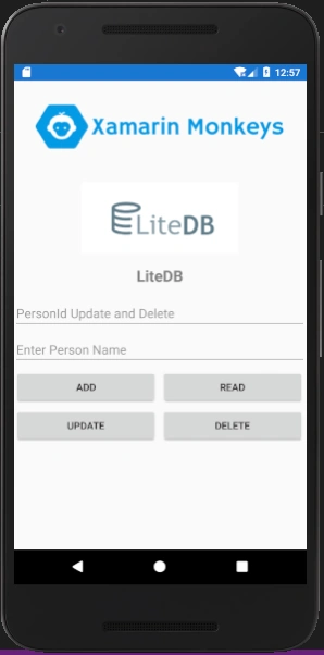 Xamarin.Forms - Working With LiteDB CRUD Operations