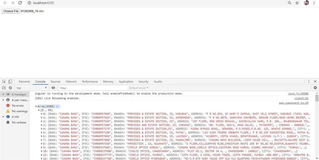 XLSX File Read In Angular