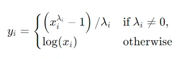 Yeo-Johnson Transformation Formula