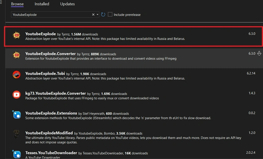youTube Video Downloader using C# Console Application