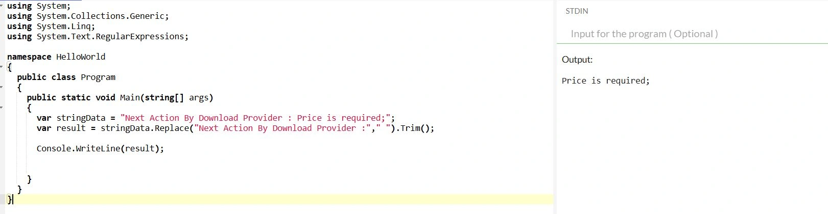 code