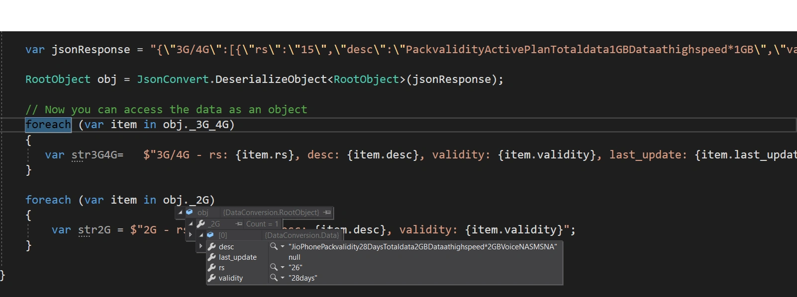 Json deserialize