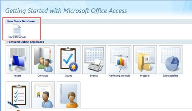 Open your MS Access 2007
