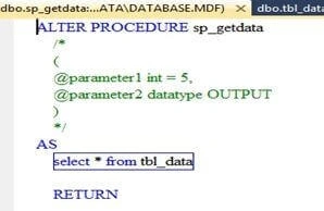 Alter procedure