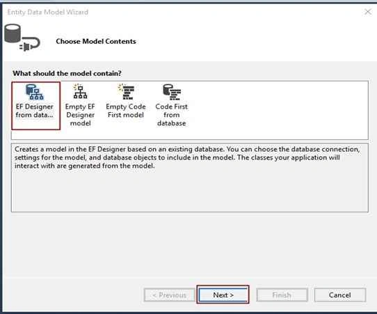 Choose model contents