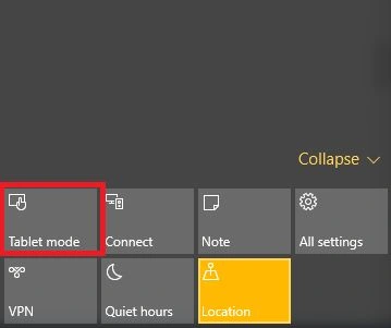 Use Tablet Mode