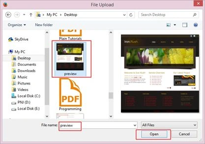 Select file