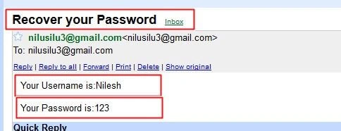 recover your password