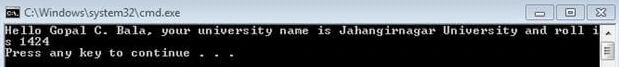 Output Window