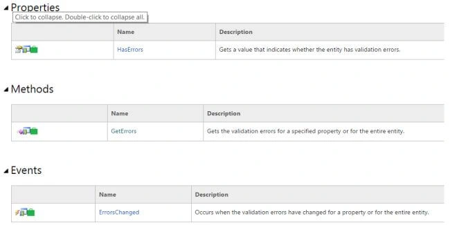 properties method event