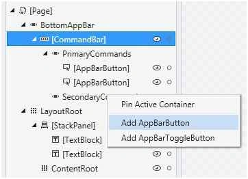 add appbarbutton