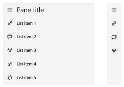 navigation menu