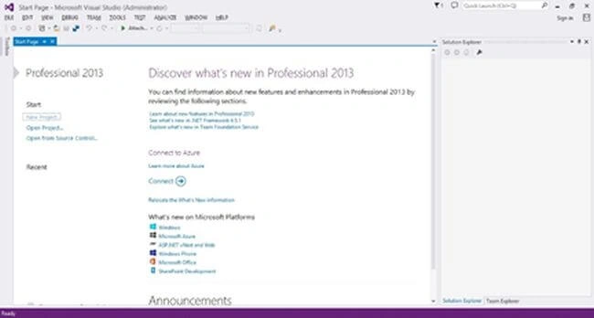Start Visual Studio
