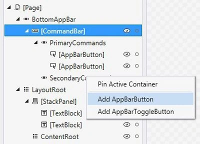 add appbarbutton