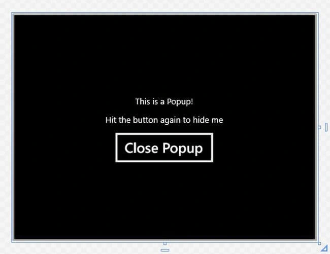close popup