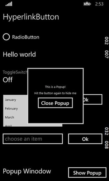 show close popup