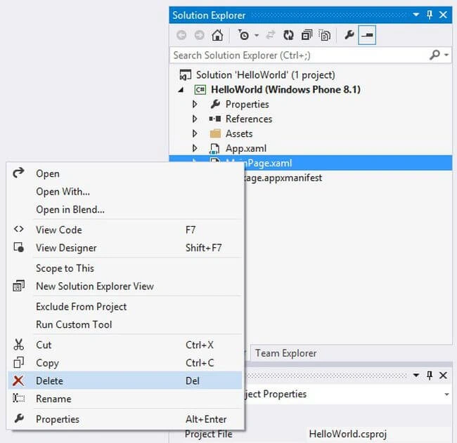 soluction explorer