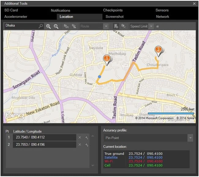 location setting in windows phone map