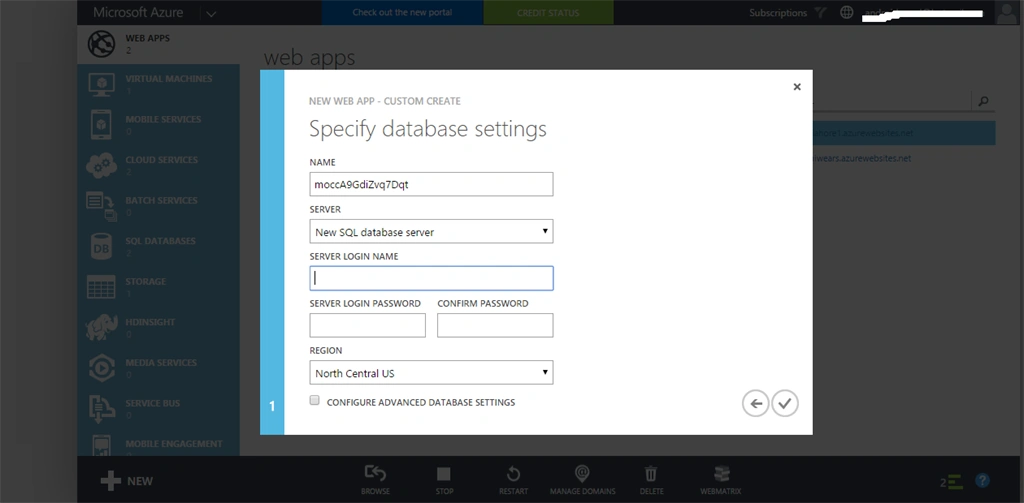 specify data setting