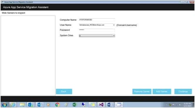 IIS server details