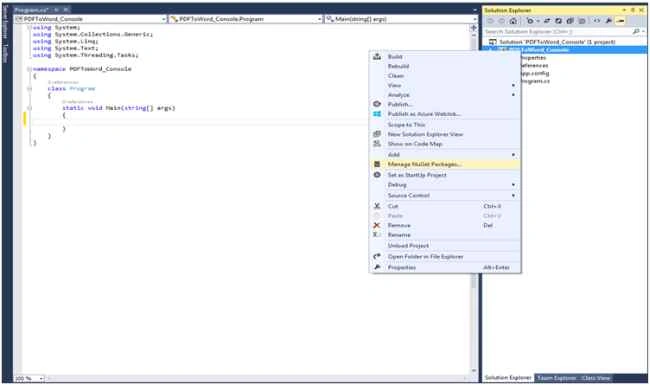 manage newget package