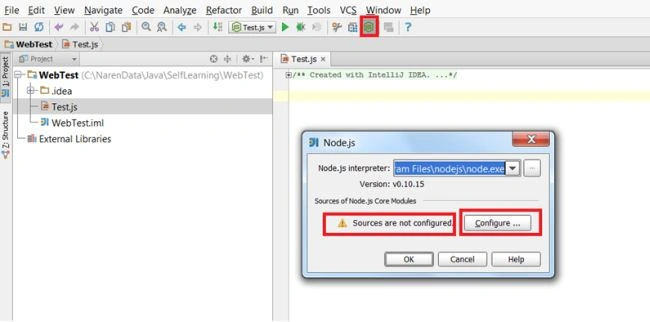 Attach node  library in any Java Project