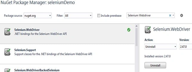 Nuget package
