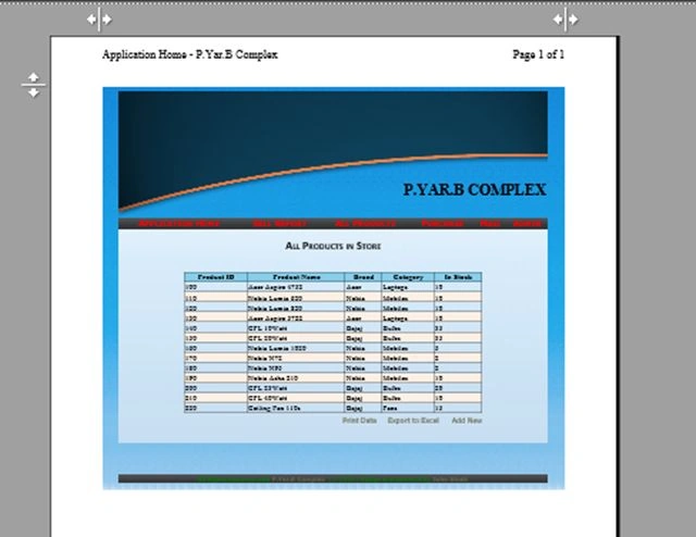 Printing Page