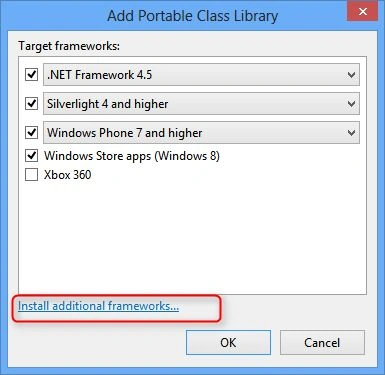 Add Portable Class Library in Project
